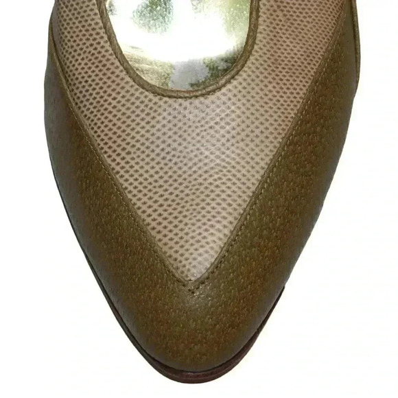 Walter Steiger Vintage Pumps Women's Size 10 B Brown Cone Mid Heel - Picture 3 of 12